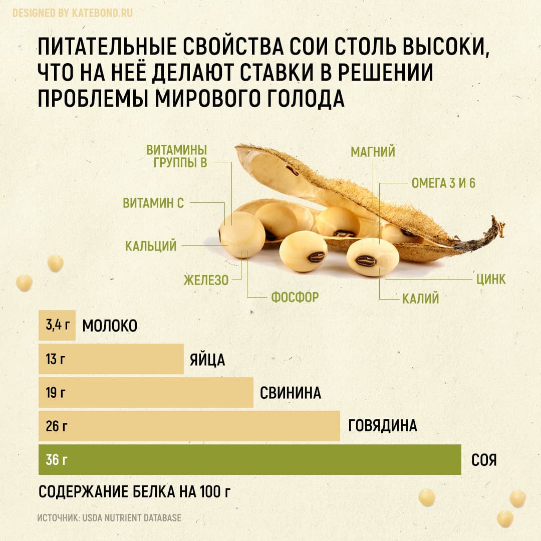 Инфографика: что вы могли не знать о сое