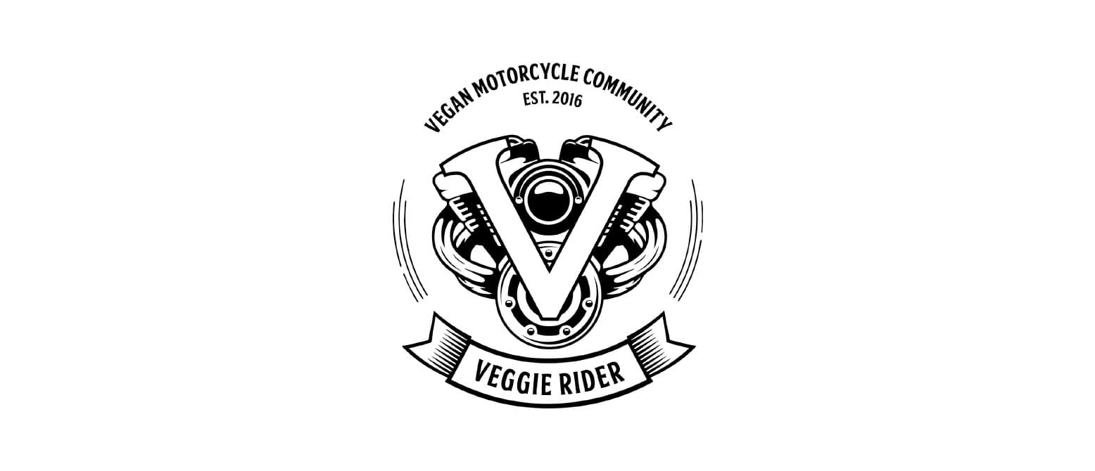 Логотип Veggie Rider на белом фоне